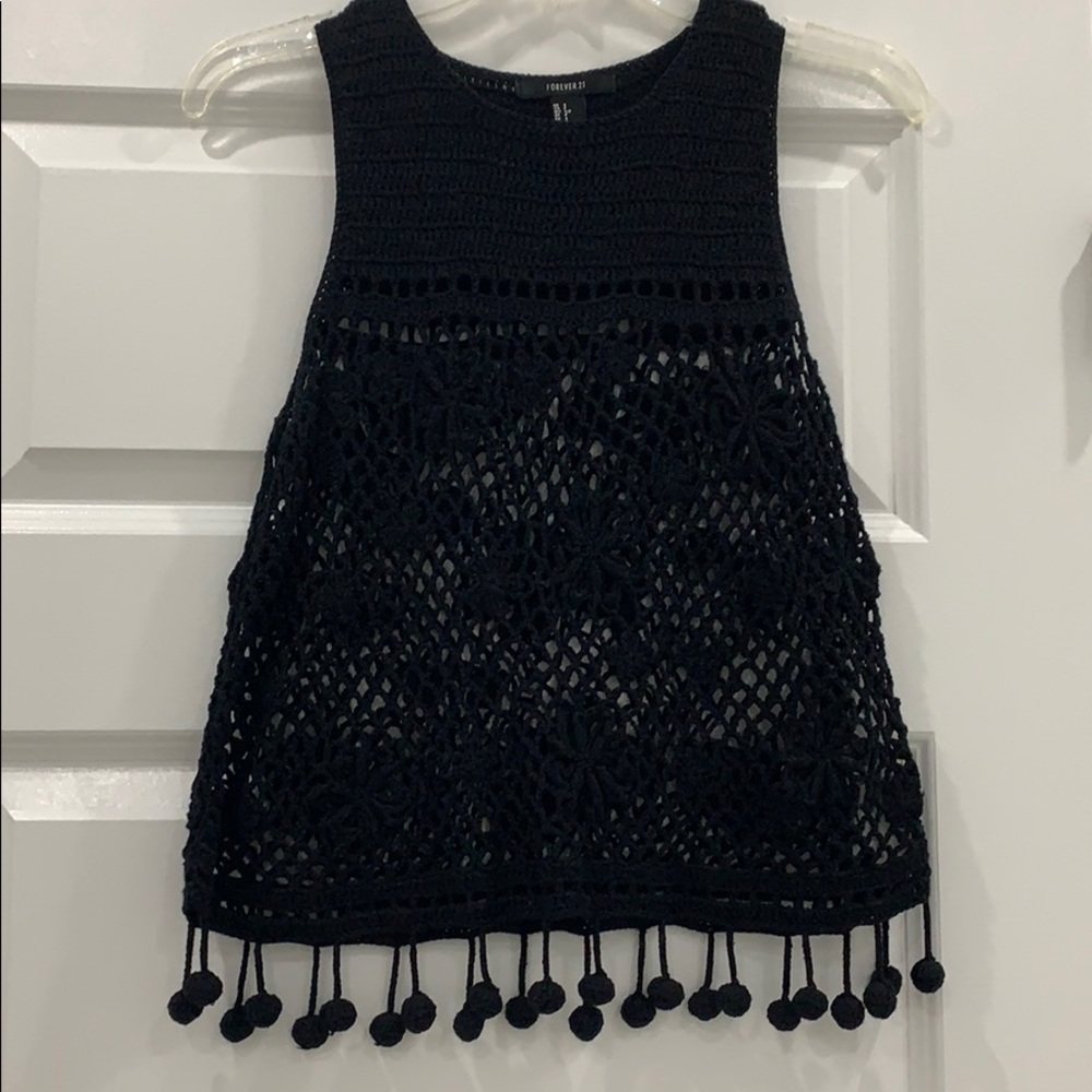 Sleeveless Black Top